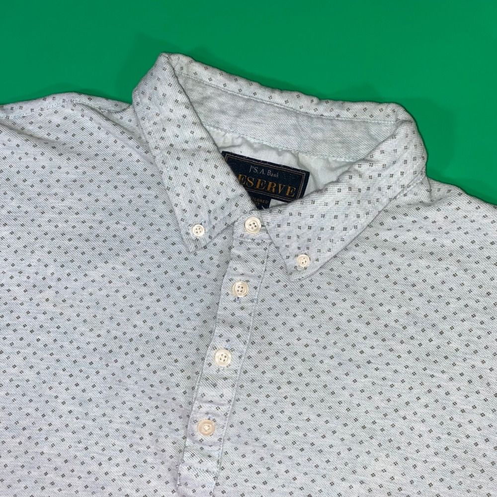J.S. A. Bank Reserve Tailored Fit Button Down Short Sleeve Shirt XL - Picture 1 of 5